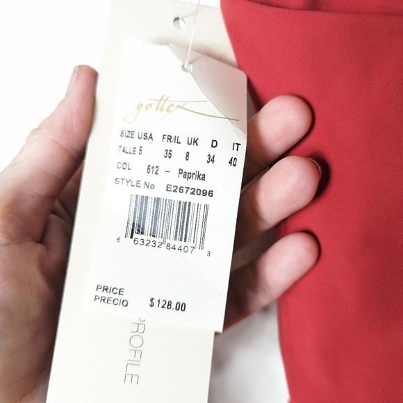 Gottex Red One Piece Swim Suit Ruched Studded Maillot size 6 NWT - Picture 12 of 12